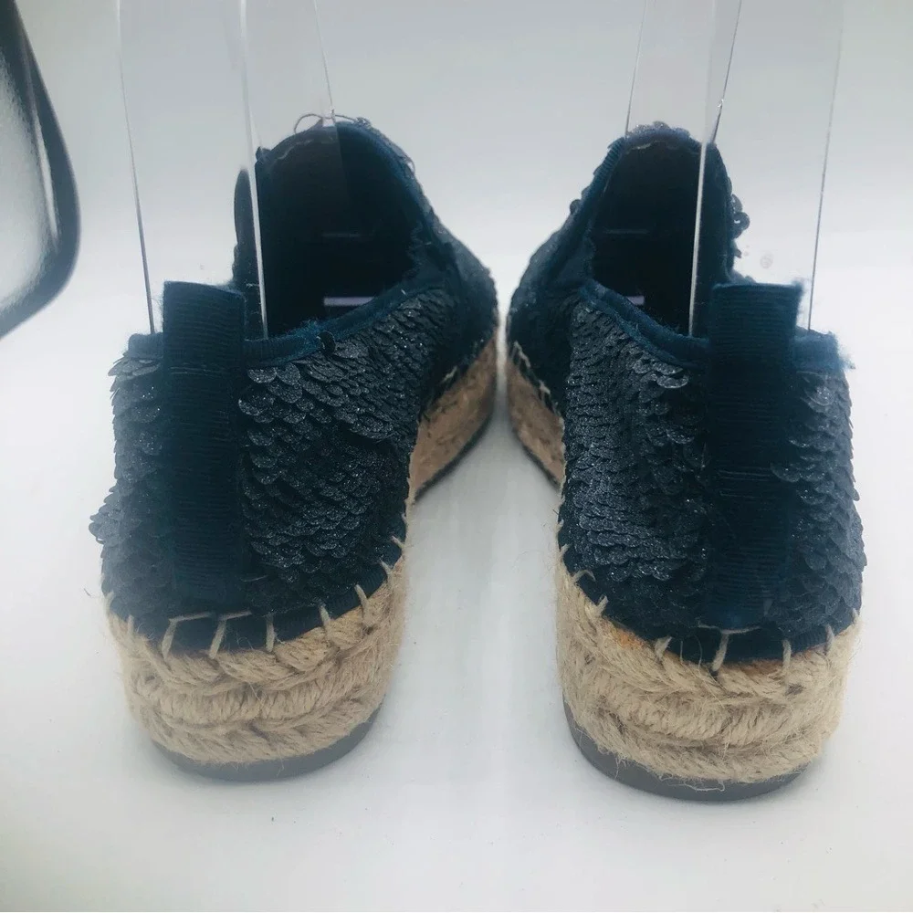 Steve‎ Madden women's blue sparkly squint espadrilles size 7
